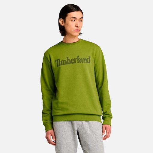 Timberland Sale Men's Northwood US Wordmark Logo Brushed Back Crew Neck Sweatshirt-Mens Northwood US Wordmark Logo Brushed Back Crew Neck Sweatshirt- TB0A653YEFO-timberland boots on sale