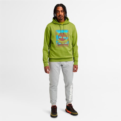 Timberland Gift Guide Holiday Exclusives-Mens Outdoor Graphic Brushback Hoodie- TB0A6W9TEFO-timberland outlet - Image 2