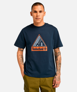 Timberland Men Clothing-Mens Outdoor Inspired Front Graphic T-Shirt- TB0A62QQ433-timberland boots on sale