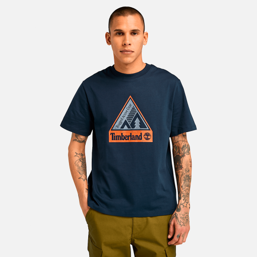 Timberland Men Clothing-Mens Outdoor Inspired Front Graphic T-Shirt- TB0A62QQ433-timberland boots on sale