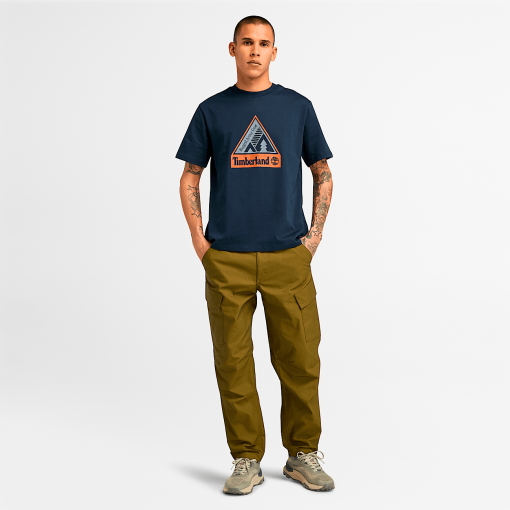 Timberland Men Clothing-Mens Outdoor Inspired Front Graphic T-Shirt- TB0A62QQ433-timberland boots on sale - Image 2