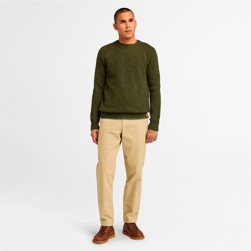 Timberland Men Clothing-Mens Phillips Brook Raglan Sleeve Crew Neck Sweater- TB0A62J3C43-timberland outlet - Image 2