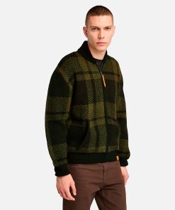 Timberland Men Clothing-Mens Plaid Full Zip Cardigan- TB0A62HFDX8-timberland sale