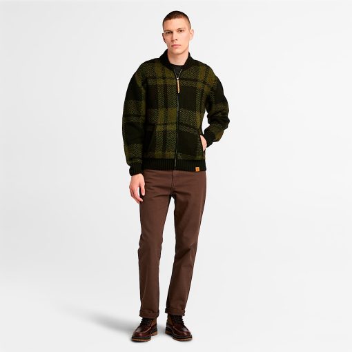 Timberland Men Clothing-Mens Plaid Full Zip Cardigan- TB0A62HFDX8-timberland sale - Image 2