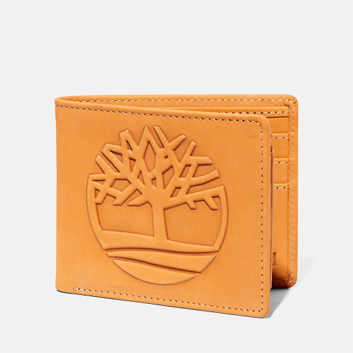 Timberland Men Accessories-Mens Red Bank Oversized Tree-Logo Passcase Wallet- TB0A1DWJ231-timberlands