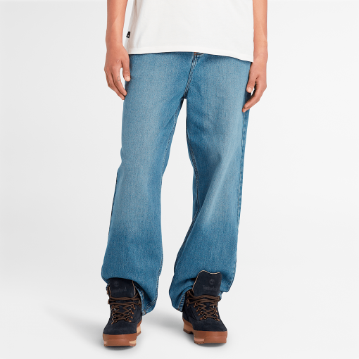 Timberland Men Clothing-Mens Relaxed Denim Pant with REFIBRA™ Technology- TB0A5TNFA11-timberland loafers