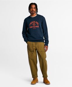 Timberland Men Clothing-Mens Seasonal Logo Graphic Crew Neck Shirt- TB0A6VHE433-timberland loafers 2