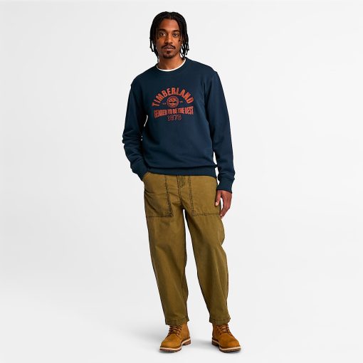 Timberland Men Clothing-Mens Seasonal Logo Graphic Crew Neck Shirt- TB0A6VHE433-timberland loafers - Image 2