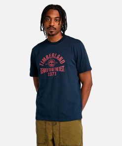 Timberland Men Clothing-Mens Seasonal Logo Graphic Short Sleeve T-Shirt- TB0A6VMJ433-black timberland