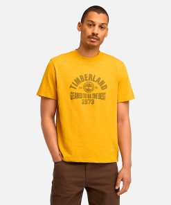 Timberland Men Clothing-Mens Seasonal Logo Graphic Short Sleeve T-Shirt- TB0A6VMJEFM-timberland loafers