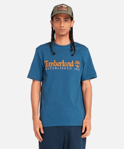 Timberland Men Clothing-Mens Short Sleeve Embroidery Logo T-Shirt- TB0A6SE1288-timberland sale