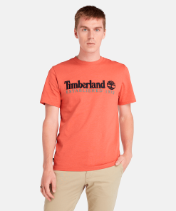 Timberland Men Clothing-Mens Short Sleeve Embroidery Logo T-Shirt- TB0A6SE1EI4-timberland outlet