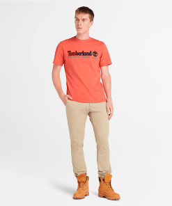 Timberland Men Clothing-Mens Short Sleeve Embroidery Logo T-Shirt- TB0A6SE1EI4-timberland outlet 2