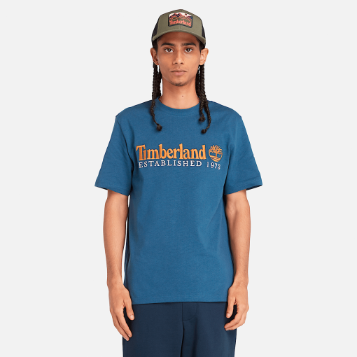 Timberland Men Clothing-Mens Short Sleeve Embroidery Logo T-Shirt- TB0A6SE1288-timberland sale