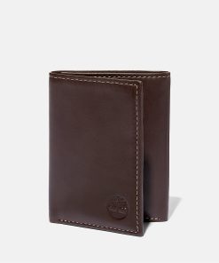 Timberland Men Accessories-Mens Smooth Leather Trifold Wallet- TB0A1CO8214-timberland pro