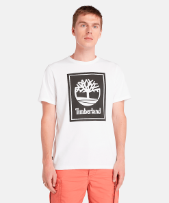 Timberland Men Clothing-Mens Stack Logo Short Sleeve T-Shirt- TB0A5WQQP54-timberland store