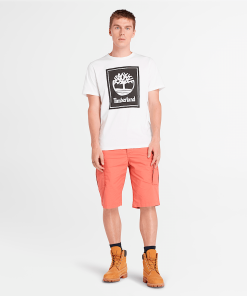 Timberland Men Clothing-Mens Stack Logo Short Sleeve T-Shirt- TB0A5WQQP54-timberland store 2