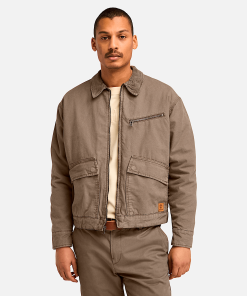 Timberland Men Clothing-Mens Strafford Washed Canvas Insulated Jacket- TB0A6UXPBK0-timberland pro