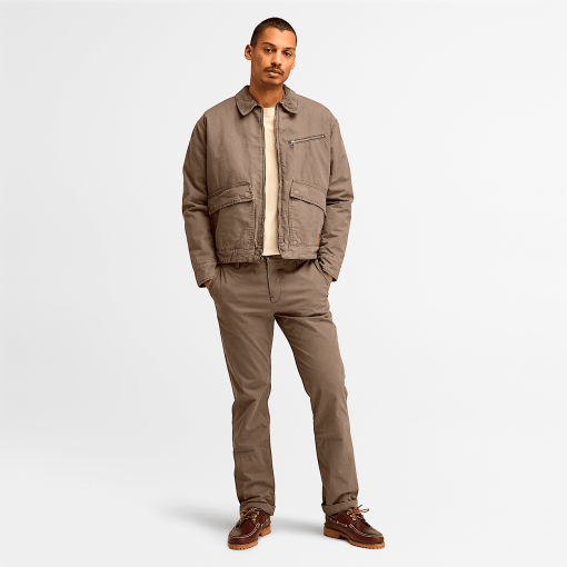 Timberland Men Clothing-Mens Strafford Washed Canvas Insulated Jacket- TB0A6UXPBK0-timberland boots on sale - Image 2