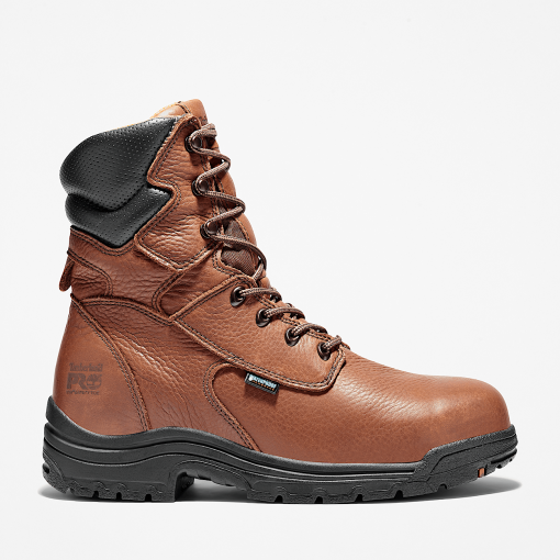 Timberland Timberland PRO® Men's Footwear-Mens TiTAN® 8" Alloy Toe Waterproof Work Boot- TB147019210-timberland near me