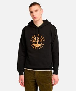 Timberland Men Clothing-Mens Timberland® Heritage Plaid Logo Hoodie- TB0A6VGT001-timberland loafers