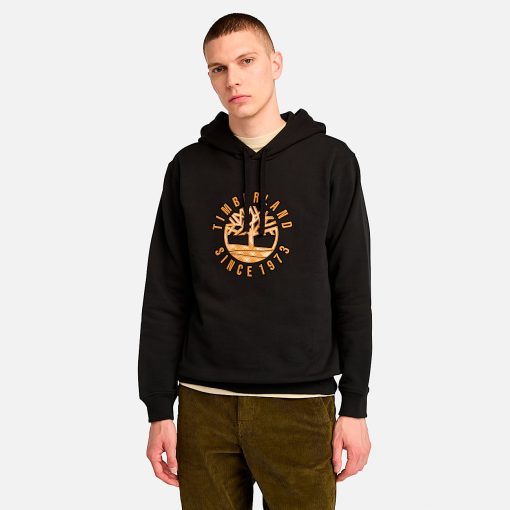 Timberland Men Clothing-Mens Timberland® Heritage Plaid Logo Hoodie- TB0A6VGT001-timberland loafers