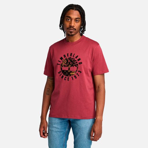 Timberland Men Clothing-Mens Timberland® Heritage Plaid Logo T-Shirt- TB0A6VNT600-timberland store