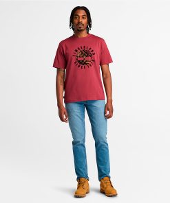 Timberland Men Clothing-Mens Timberland® Heritage Plaid Logo T-Shirt- TB0A6VNT600-timberland store 2