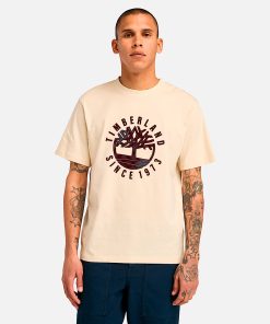 Timberland Men Clothing-Mens Timberland® Heritage Plaid Logo T-Shirt- TB0A6VNTEFL-timberland store near me