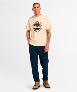 Timberland Men Clothing-Mens Timberland® Heritage Plaid Logo T-Shirt- TB0A6VNTEFL-timberland store near me 2