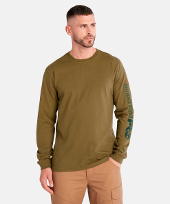 Timberland Timberland PRO® Clothing-Mens Timberland PRO® Core Logo Long-Sleeve T-Shirt- TB0A6ESB360-timberland pro