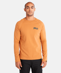 Timberland Timberland PRO® Clothing-Mens Timberland PRO® Core Reflective Logo Long-Sleeve T-Shirt- TB0A64QDP47-timberland pro