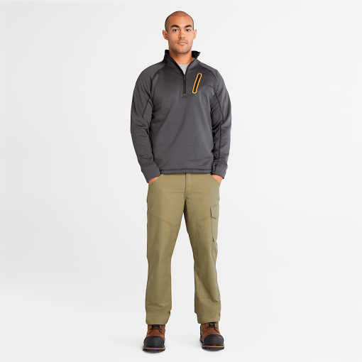 Timberland Timberland PRO® Clothing-Mens Timberland PRO® Reaxion Quarter-Zip Athletic-Fit Fleece Jacket- TB0A55RVCV9-timberland store near me - Image 2