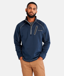 Timberland Timberland PRO® Clothing-Mens Timberland PRO® Reaxion Quarter-Zip Athletic-Fit Fleece Jacket- TB0A55RV440-timberland sale