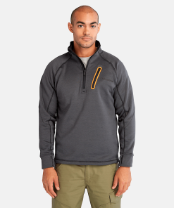 Timberland Timberland PRO® Clothing-Mens Timberland PRO® Reaxion Quarter-Zip Athletic-Fit Fleece Jacket- TB0A55RVCV9-timberland store near me