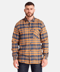 Timberland Timberland PRO® Clothing-Mens Timberland PRO® Woodfort Midweight Flannel Shirt- TB0A6D4TP50-black timberland