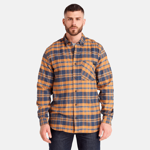 Timberland Timberland PRO® Clothing-Mens Timberland PRO® Woodfort Midweight Flannel Shirt- TB0A6D4TP50-black timberland