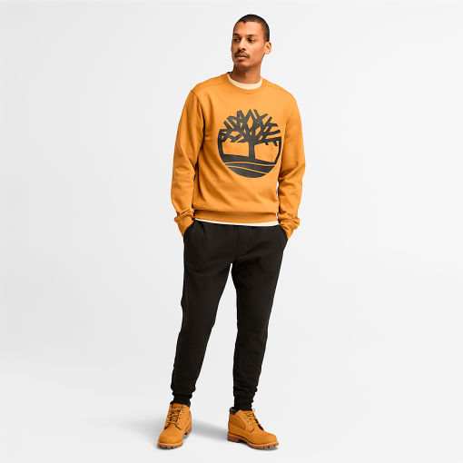 Timberland Men Clothing-Mens Timberland Tree Logo Crewneck Sweatshirt- TB0A2BJ8P57-timberland near me - Image 2