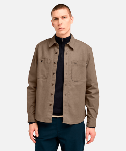 Timberland Men Clothing-Mens Windham Brushed Twill Overshirt- TB0A6UV6BK0-timberland store