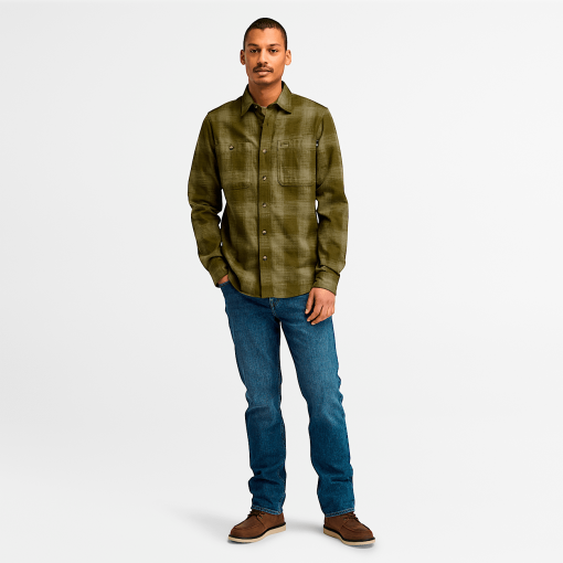 Timberland Men Clothing-Mens Windham Heavy Weight Flannel Shirt- TB0A6V3PC68-tims shoes - Image 2