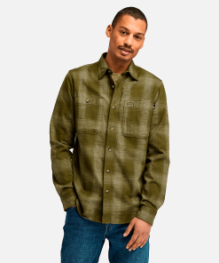 Timberland Men Clothing-Mens Windham Heavy Weight Flannel Shirt- TB0A6V3PC68-timberland sale