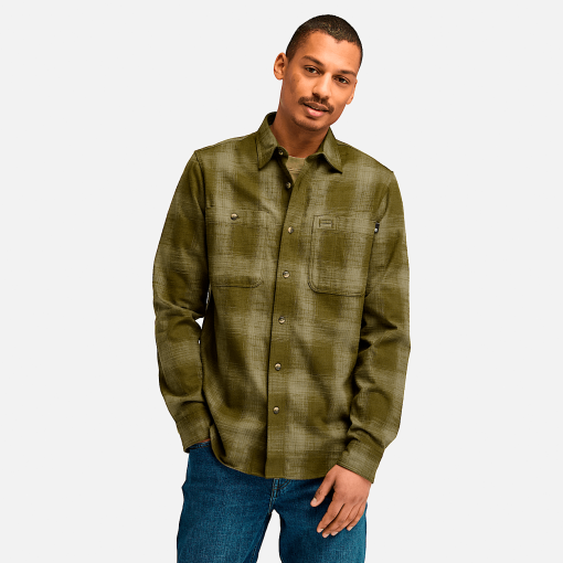 Timberland Men Clothing-Mens Windham Heavy Weight Flannel Shirt- TB0A6V3PC68-timberland sale