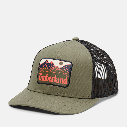 Timberland Men Accessories-Mountain Line Patch Trucker Hat- TB0A2Q52A58-timberlands