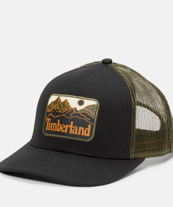 Timberland Men Accessories-Mountain Line Patch Trucker Hat- TB0A2Q52001-timberland boots on sale