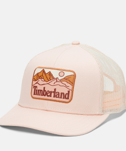 Timberland Men Accessories-Mountain Line Patch Trucker Hat- TB0A2Q52662-timberland boots on sale