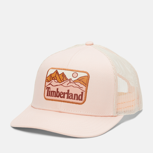 Timberland Men Accessories-Mountain Line Patch Trucker Hat- TB0A2Q52662-timberland boots on sale