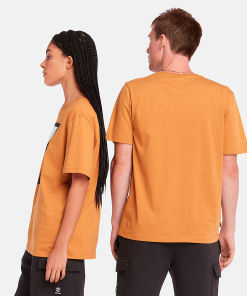 Timberland Men Clothing-Square Stack Logo Short-Sleeve T-Shirt- TB0A5QS2P47-timberland boots near me 2