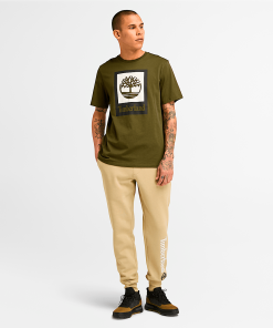 Timberland Featured Collections All Gender Collection-Square Stack Logo Short-Sleeve T-Shirt- TB0A5QS2302-timberland boots near me 2