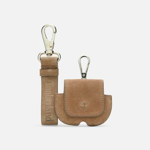 Timberland Accessories Gear-Suede Keyring and Apple AirPods® Case Gift Set- TB0A5MX3929-black timberland