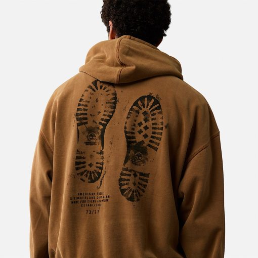 Timberland Featured Collections Timberland X American Eagle-Timberland x AE Back Footstep Graphic Hoodie- TB0A411CEH2-timberlands - Image 2